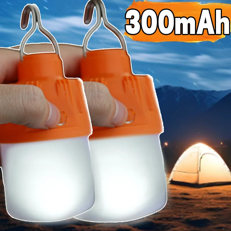 

Rechargeable Emergency Light Type-C LED Camping Light Hanging Tent Light for Outdoor Night Fishing Home Power Outage Emergency