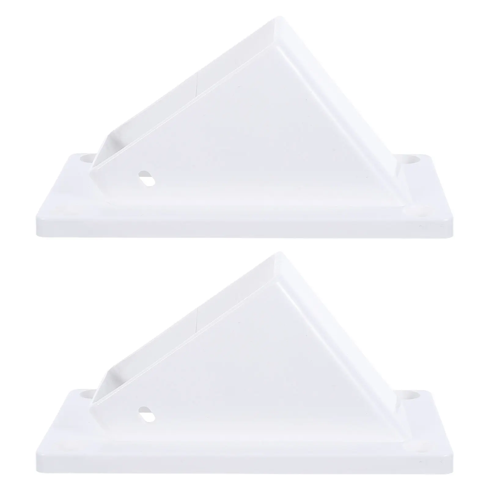 2Pcs Stair Rail Handrail Vinyl Bracket Kit White Vinyl Fence Connector Replacement Parts for Deck Garden Railing Support