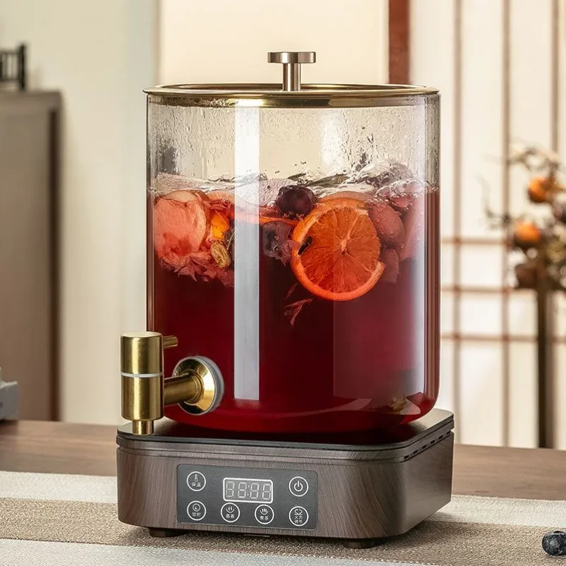 Hitzebeständiger Glaskessel für Glühwein, großes Fassungsvermögen, Heimgebrauch, Glühwein-Kochset für den Winter