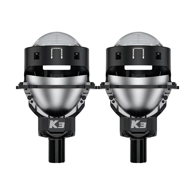 Sanvi High Power 3 Inch K3 H4 LED Hi Lo Projector Lens 55W 12V Bi LED Headlight Bulbs for w E90 Car Auto Accessories