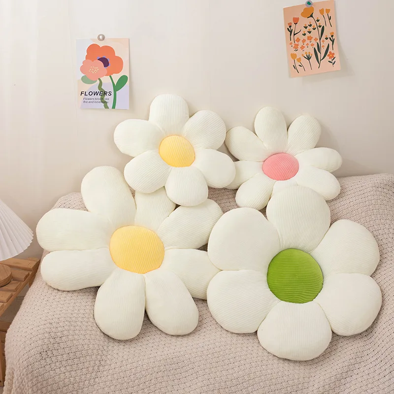 Sunflower Daisy Pillow Office Floor Student Chair Futon Fart Cushion Petal Flower Variety of Colors To Choose From
