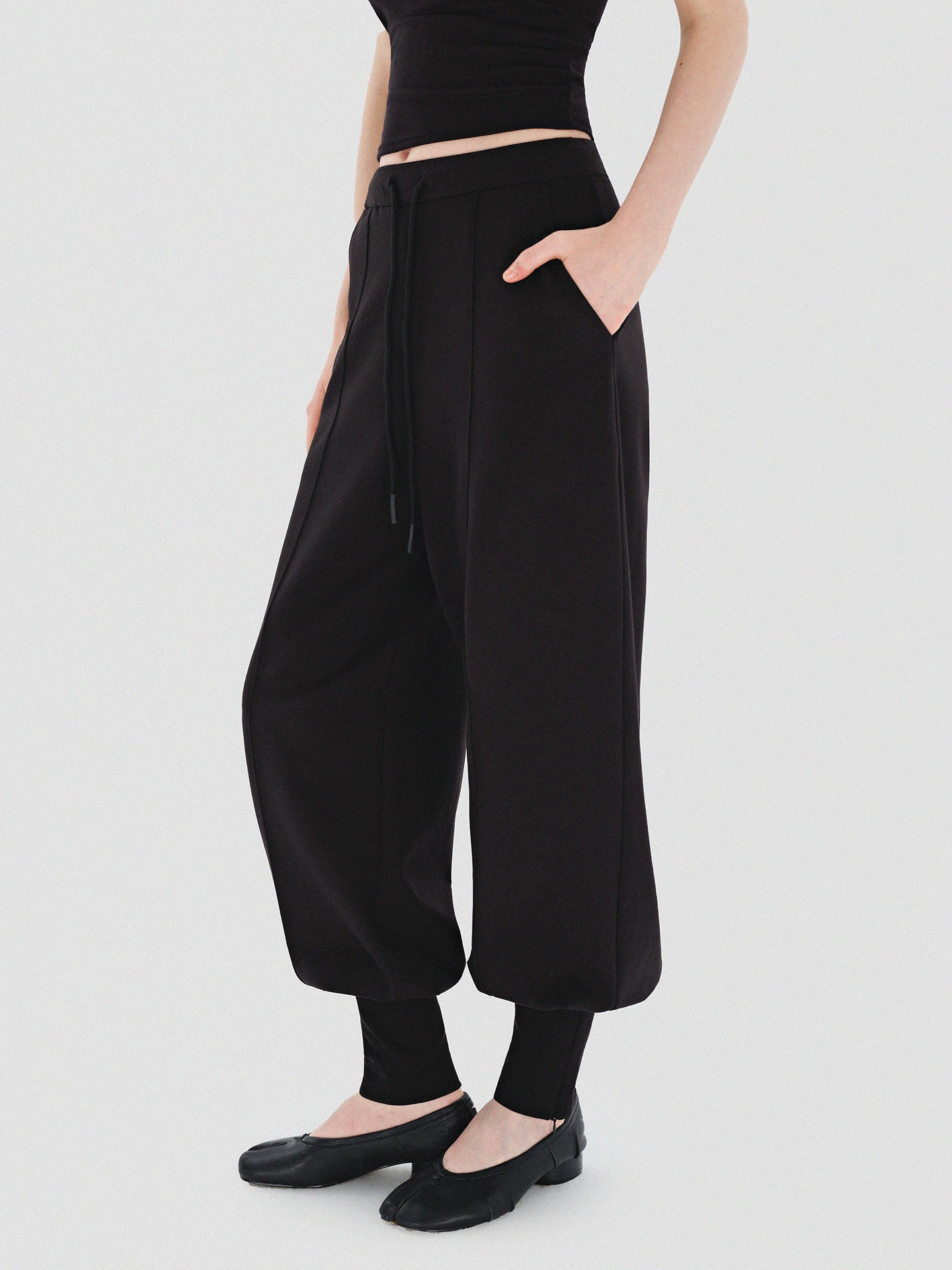 

Ladies Casual Lantern Leggings Loose Fit Comfortable Spor Cotton Blend Anti-Wrinkle Trousers Spring Faion Commute Sle