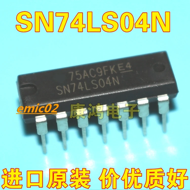 10pieces Original stock  SN74LS04N 74LS04 DIP-14   IC