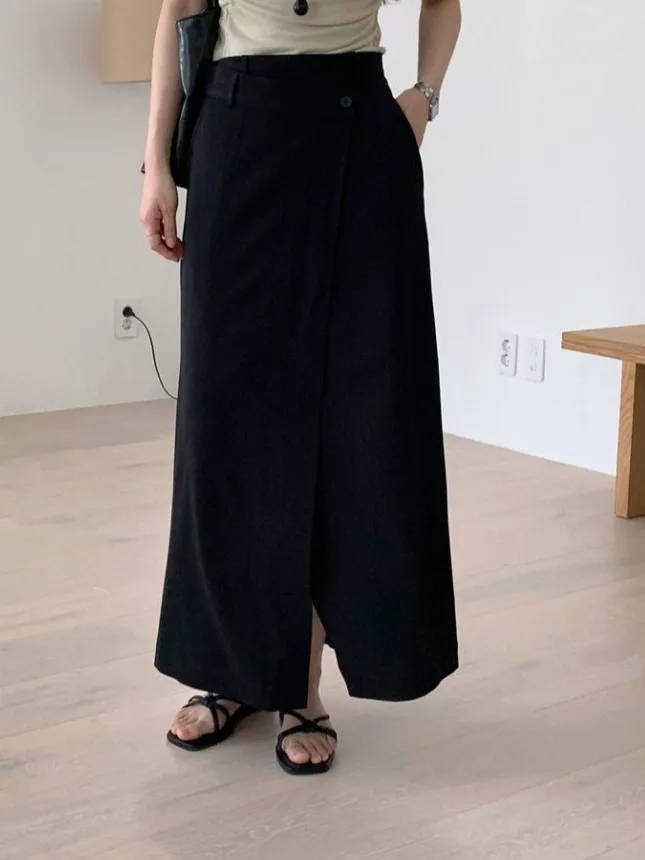 

Корейская асимметричная юбка Sle Faion, женская уникальная дизайнерская юбка Sensation, корейская юбка Sle Suiting Aosphere One Step