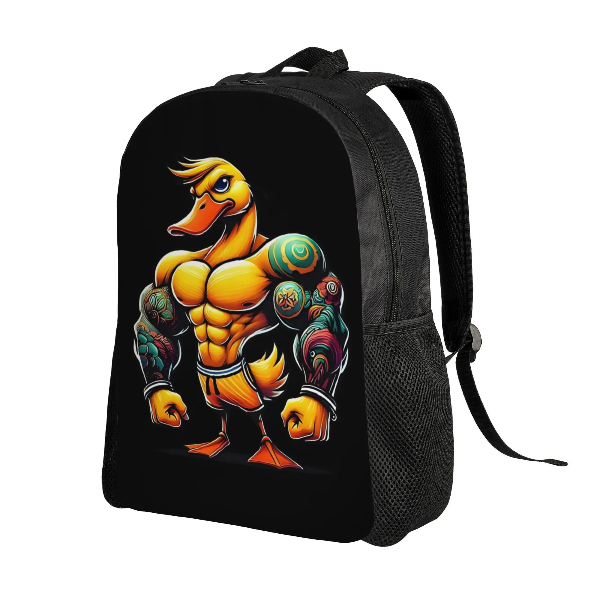 

Biihudu Muscular Tattooed Duck Bodybuilder Gym Backpack- Tattoo& Print Fitness Design, Durable for Weightlifting, Bodybuilding Training, Casual Use- Stylish for College& Gym Accessory(Animal Print)