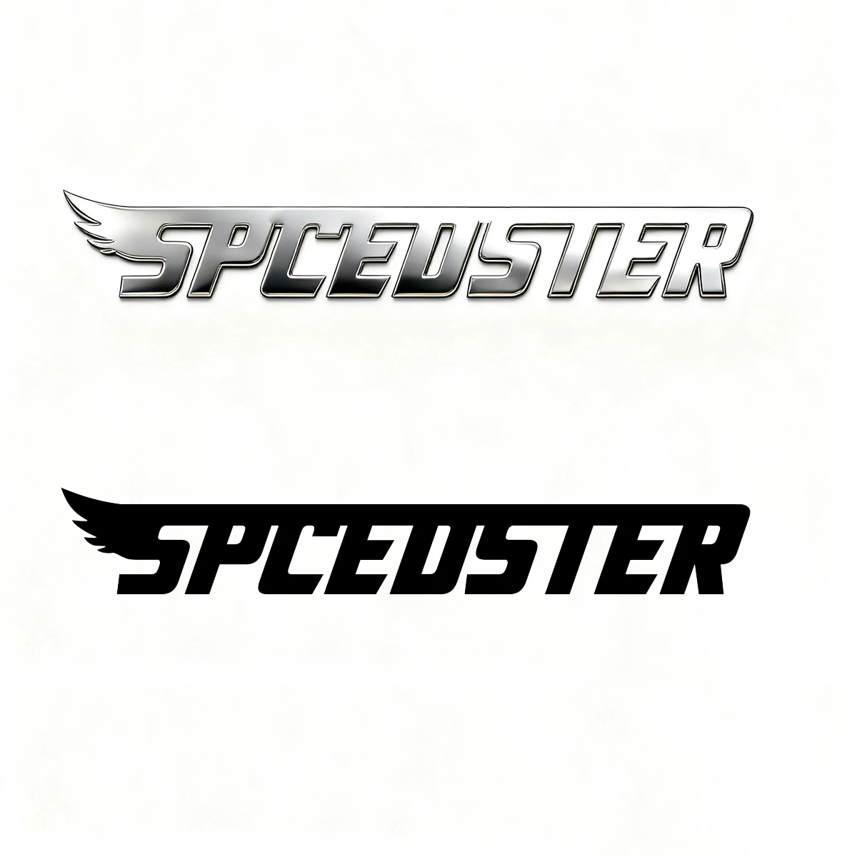 

Stainless Steel No Fade Metal Stickers Trendy Font Custom Text Car Body Decal Creative DIY Decaration Silver Color Accessories