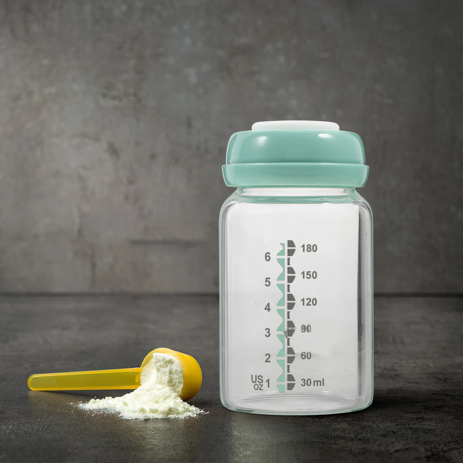 

2Pcs Wide Mouth Nursing Bottle Portable Safe Glass Infant Feeder Travel Outside Use Easy Clean Anti-Colic Milk Feeder