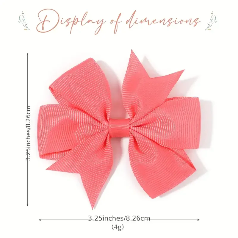 40pcs Random Color Bow Hair Clip Sets Simple Holiday Hair Clip Baby Girls Hair Accessories