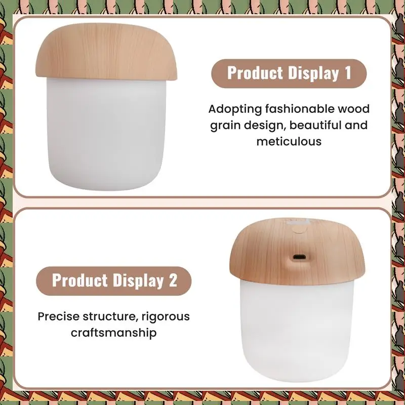 

B75A Small Humidifiers For Bedroom - 400ML Mini Desk Personal Humidifier, Portable Cool Mist Humidifiers For Room Baby