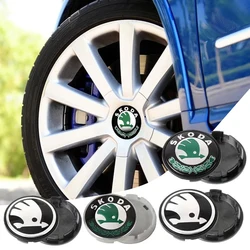 4Pcs 55MM 65MM Car Wheel Center Hub Cap Auto Rim Covers For Skoda Octavia Rapid Kodiaq Karoq Fabia Kamiq Superb Derivativ