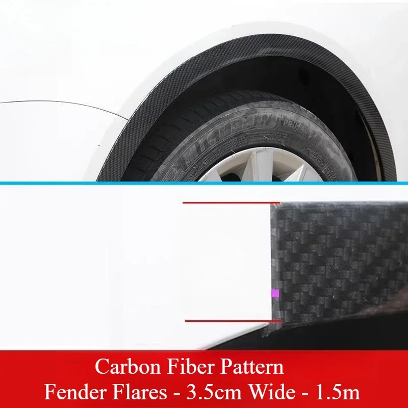Car Wheel Eyebrow Anti-collision Strip Carbon Fiber Pattern Wide Wheel Eyebrow Sticker Anti-scratch Scratch Modification Parts