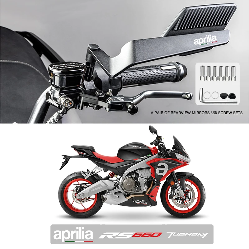 

Противотуманное антибликовое мотоциклетное складное зеркало заднего вида с ветровым крылом для Aprillia Tuareg 660 RSV4 RS 660 TUONO-V4 SRMAX Caponord