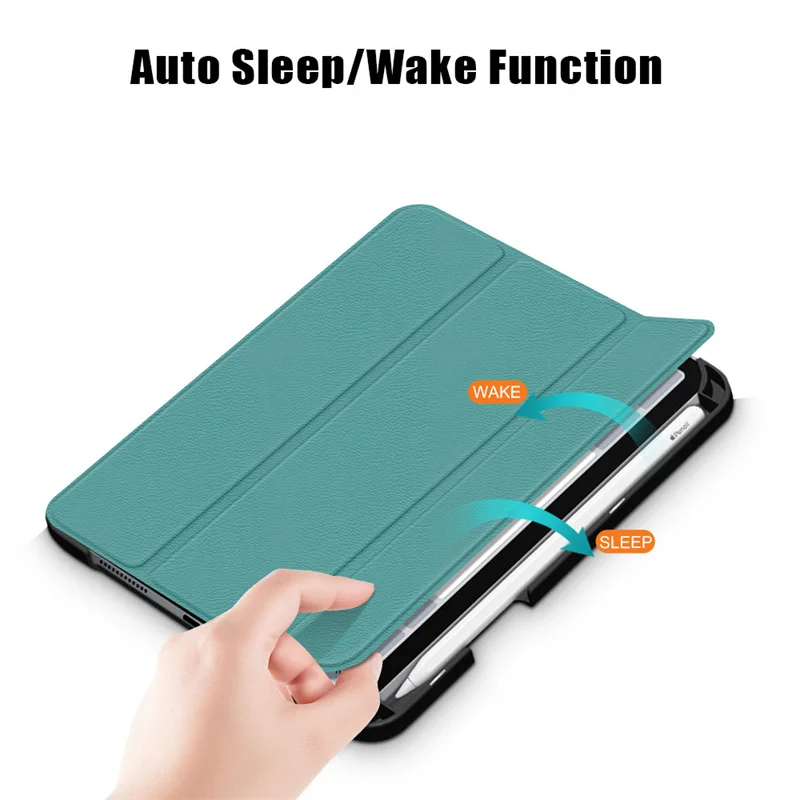 GEFENIS For IPad Mini 7 Case 2024 Trifold PU Leather Stand Magnetic Cover For IPad Mini 6 Mini 7th 6th Generation Case With Pen
