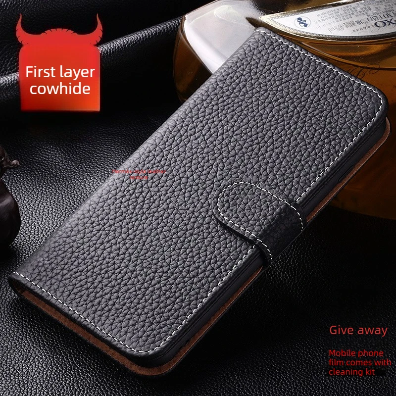 Genuine Leather Flip Case for OnePlus 15 Case Ace 5 Pro with card slot and Stand Full protection Case for OnePlus13T 13R Ace3Pro
