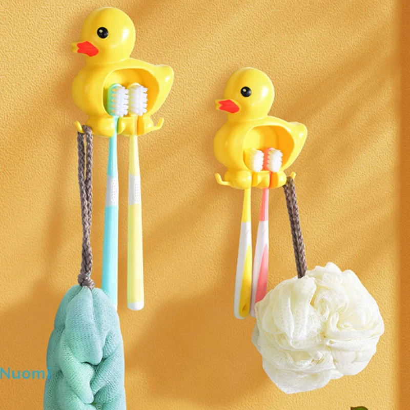 

【B】Bathroom Wallmount Toothbrush HolderWithout Drilling Home Bathroom Self Adhered Toothbrush Storage Racks