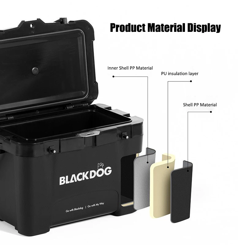 Blackdog Outdoor Camping ตู้เย็นแบบพกพากลางแจ้ง Camping Ice Block เย็นถังน้ําแข็งรถตู้เย็น