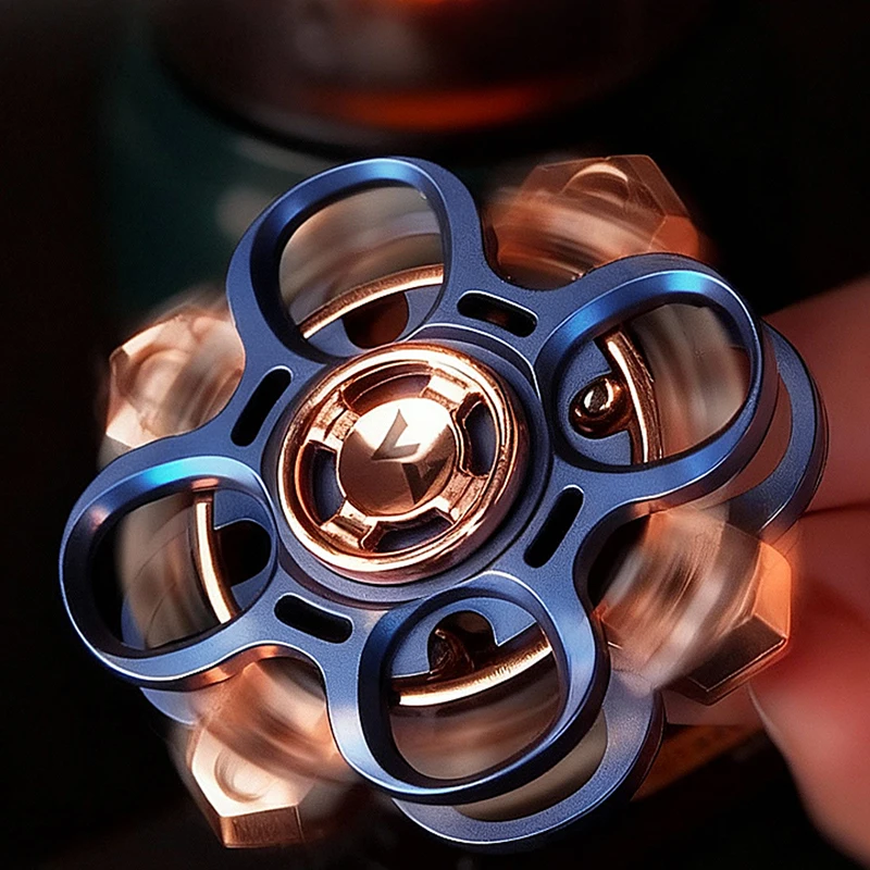 لعبة فيدجيت شوكة ضبط معدنية فيدجيت سبينر للبالغين. لعبة EDC لتخفيف التوتر والتركيز. الهدية المثالية للرجال والمراهقين والأطفال #2