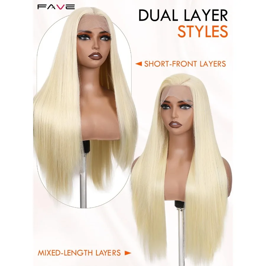 26 بوصة شعر مستعار أشقر 13x4 الاصطناعية الدانتيل شعر مستعار أمامي قبل قطعها HD الدانتيل غلويليس مستقيم الدانتيل الجبهة الباروكات للنساء جاهزة لارتداء