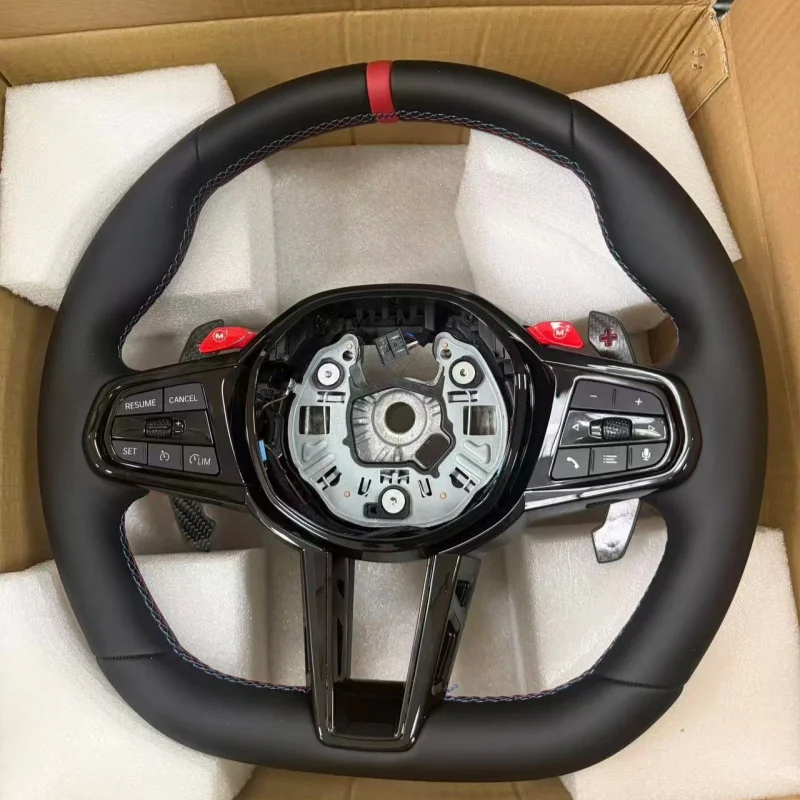 Customized Leather Car Steering Wheel For BMW  G20 G05 G26 G30 G80 G82 G87 F90 G05 G06 G29 M240i M40i M135i I4 Steering Wheel