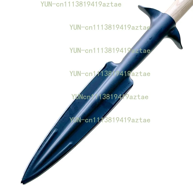 Spear head manganese steel pointed shovel Zulu spear head long spear edge pointed shovel outdoor tool mountain chopping