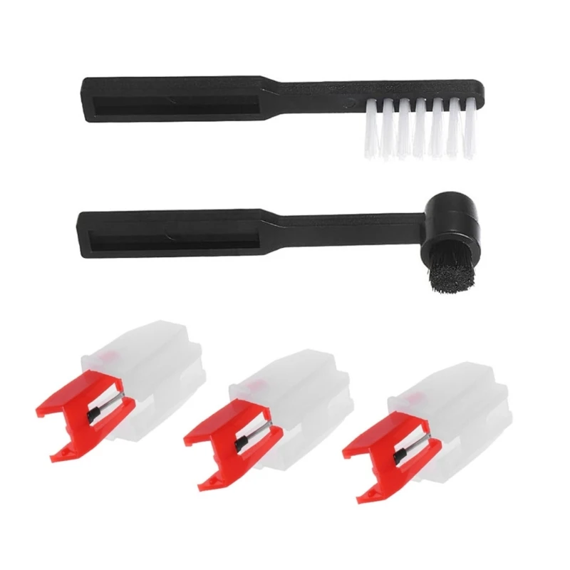 

Record Player Needle Replacement with Cleaning Brush for Record Players Dropship