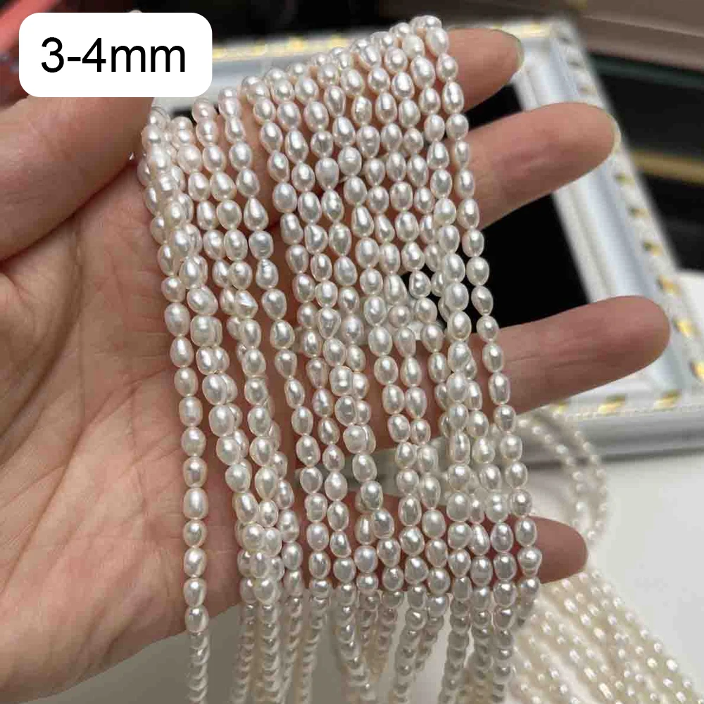 Eine 4,5–5,5 mm barocke natürliche Süßwasserperlen, unregelmäßige halbfertige Perlen für Schmuckherstellung, DIY-Halskette, Armband, Zubehör – Detail 10