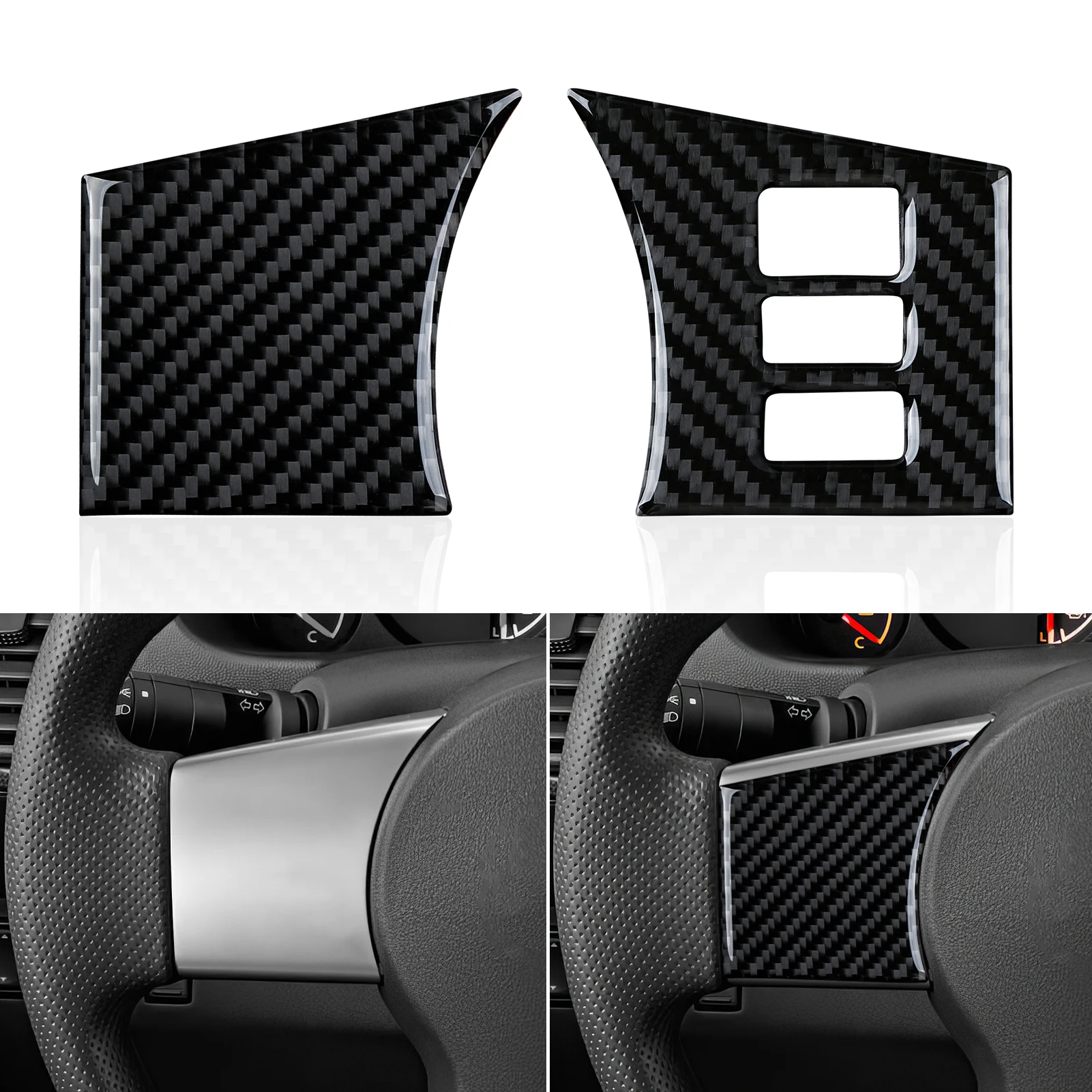 Carbon Fiber Interior Sticker. Car Steering Wheel Panel. For Nissan Frontier Pathfinder Xterra. For Suzuki Equator Accessories. - view 4
