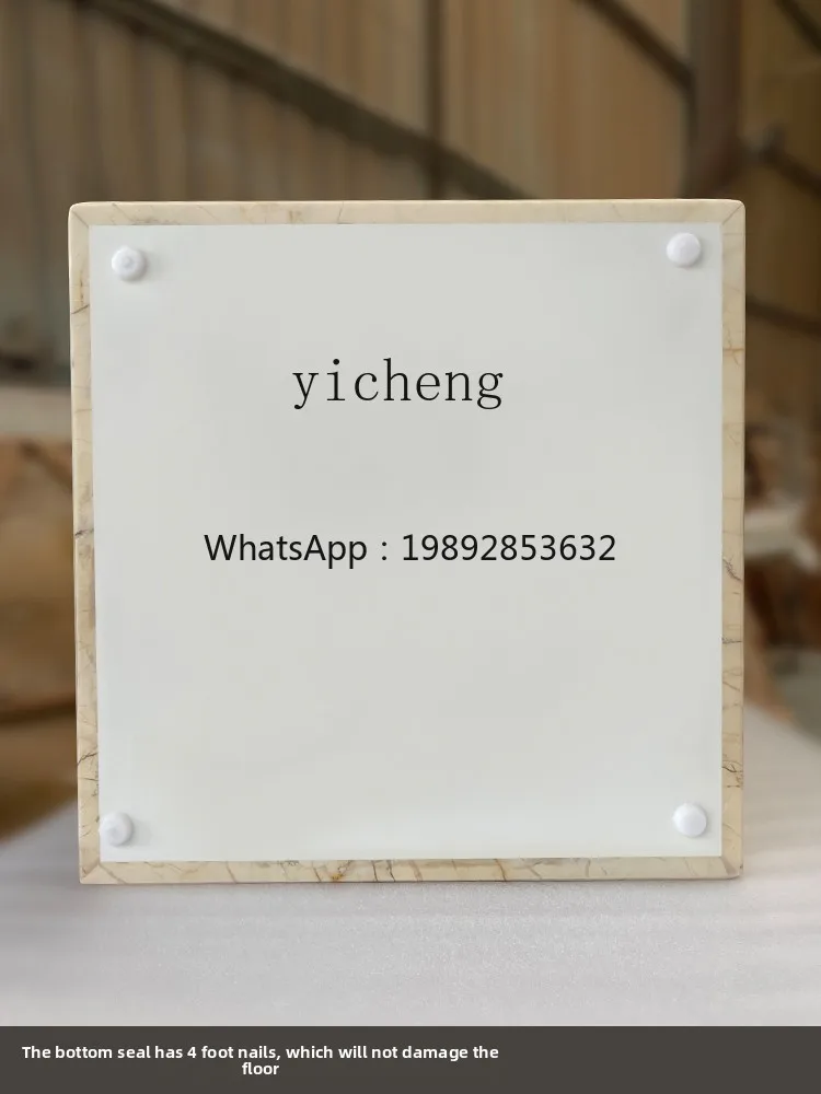 1ZC natural marble ornament base living room floor display stand decorative high-end flower stand