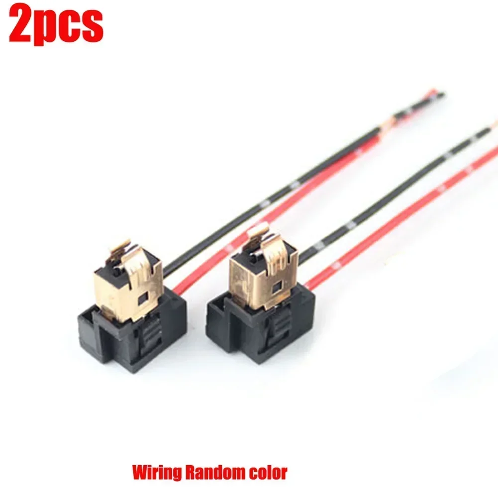 2PCS Car H1 H3 Light Socket Harness Socket Extension Wiring Harness Adapter Plug Car Headlight Lamp Socket Connector Wire