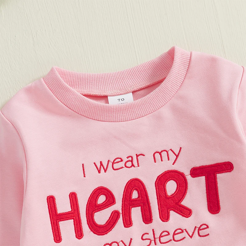 

Adorable Toddler Girls Heart Print Hoodies Stylish Long Sleeve Pullover Sweatshirts for Casual Wear Playdates Perfect for