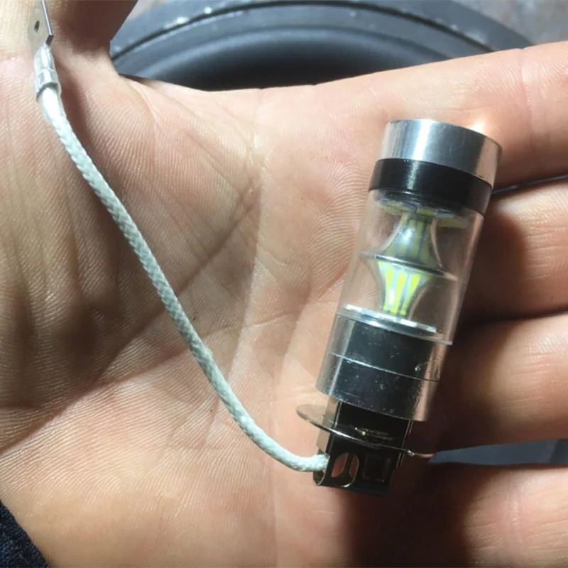 LEDフォグライト,電球,車のヘッドライト,交換用ヘッドランプ,100W,3, 12 v,24v,10000lm,白,6000k