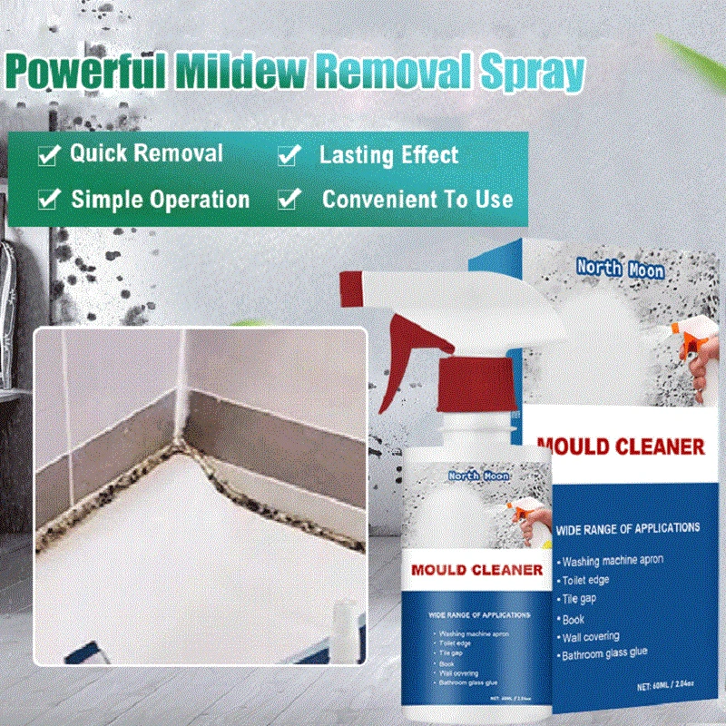 Wall Mildew Remover Mildew Stain Remover Spray Active Mildew Mould Removal Foam Spray Long-lasting Effect Wall Mold Remover