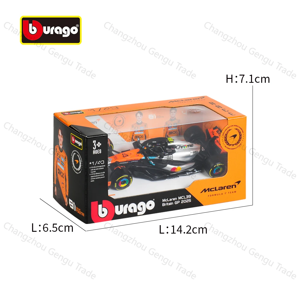 Коллекционная-модель-гоночного-автомобиля-bburago-1-43-mclaren-mcl39-britain-f1-литая-под-давлением-игрушка-для-гонок