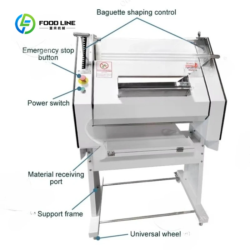 Customized Loaf Bread Dough Moulder Baguette Molding Machine Baguette Shape Machine Production Line Bakery