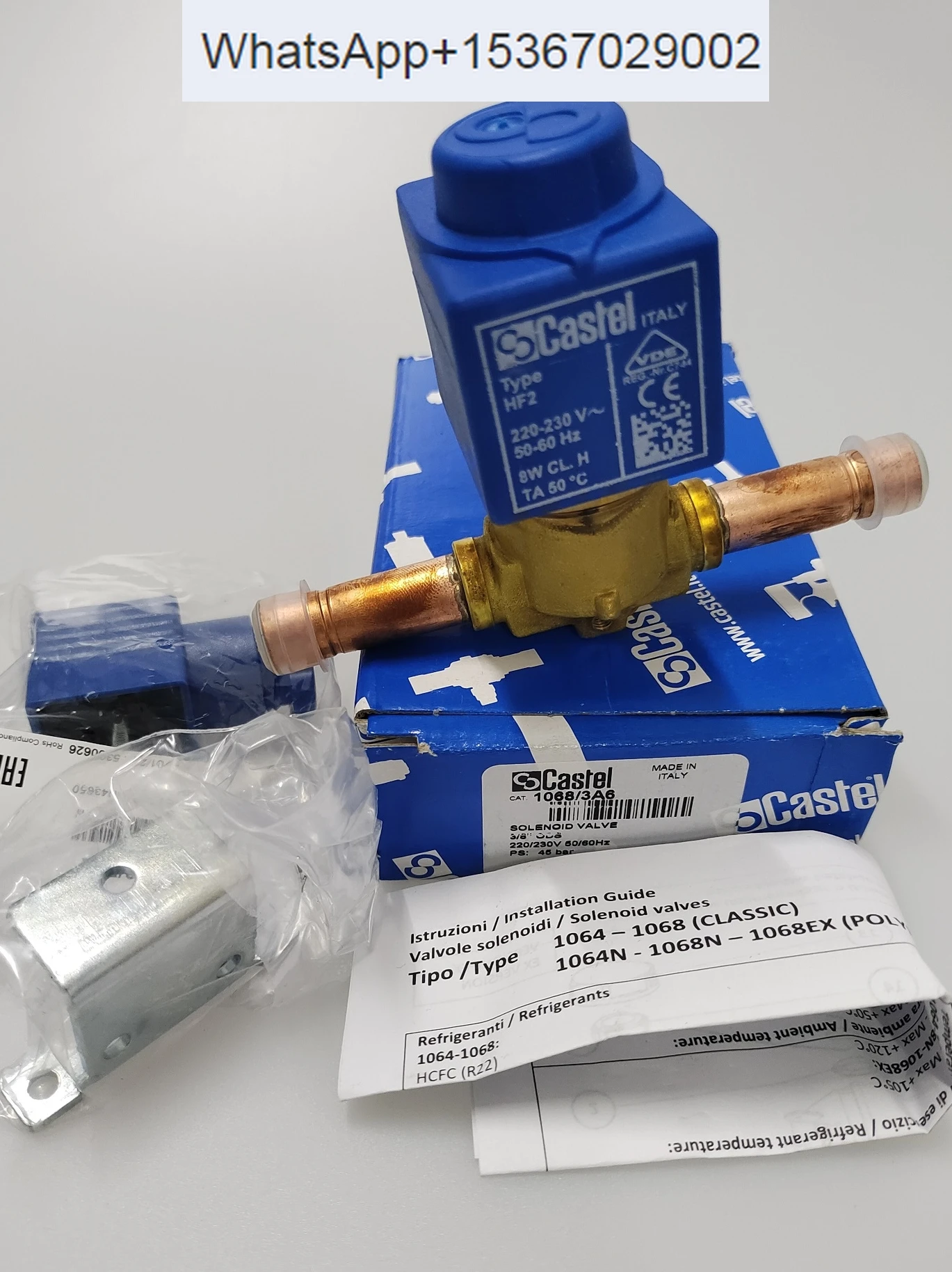 1028/2 Italian Castor solenoid valve 1068/3A6 Air conditioning cold storage refrigeration unit 1068/4A6