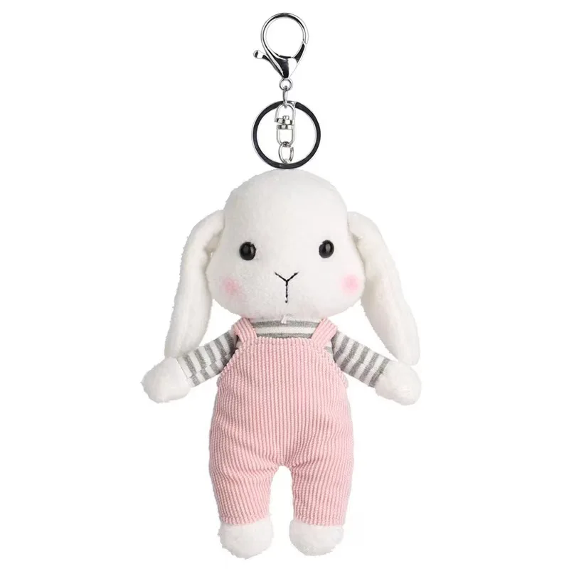 Kate Rabbit Plush Keychain Kawaii Animals Toy Pendant Car Keychain Cute SchoolBag Accessories Boy Girl Couple Plushie Keyring