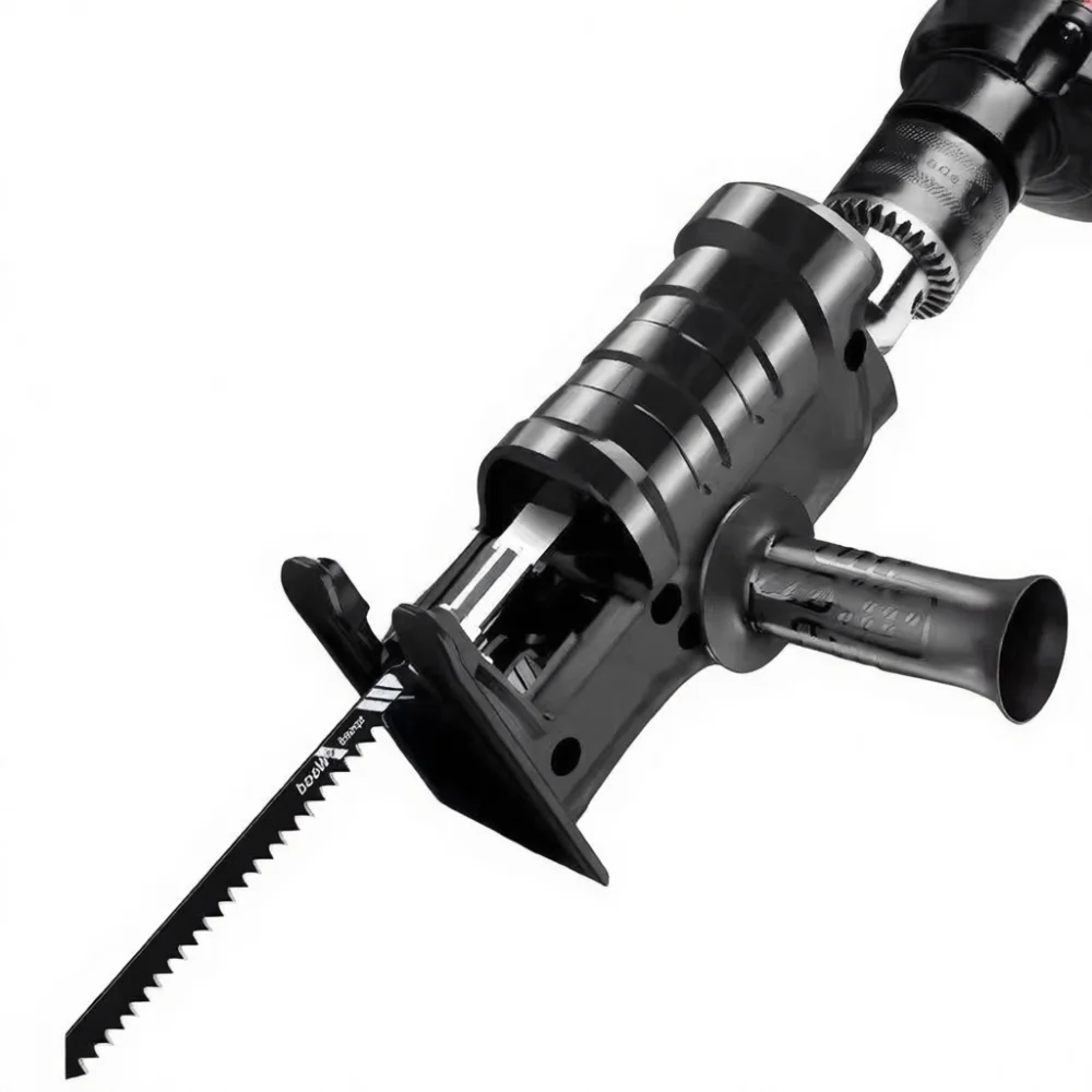 Drill Conversion Head To Reciprocating Saw Attachment Portable Power Tool Accessory For Efficient Wood Plastic Material Cutting