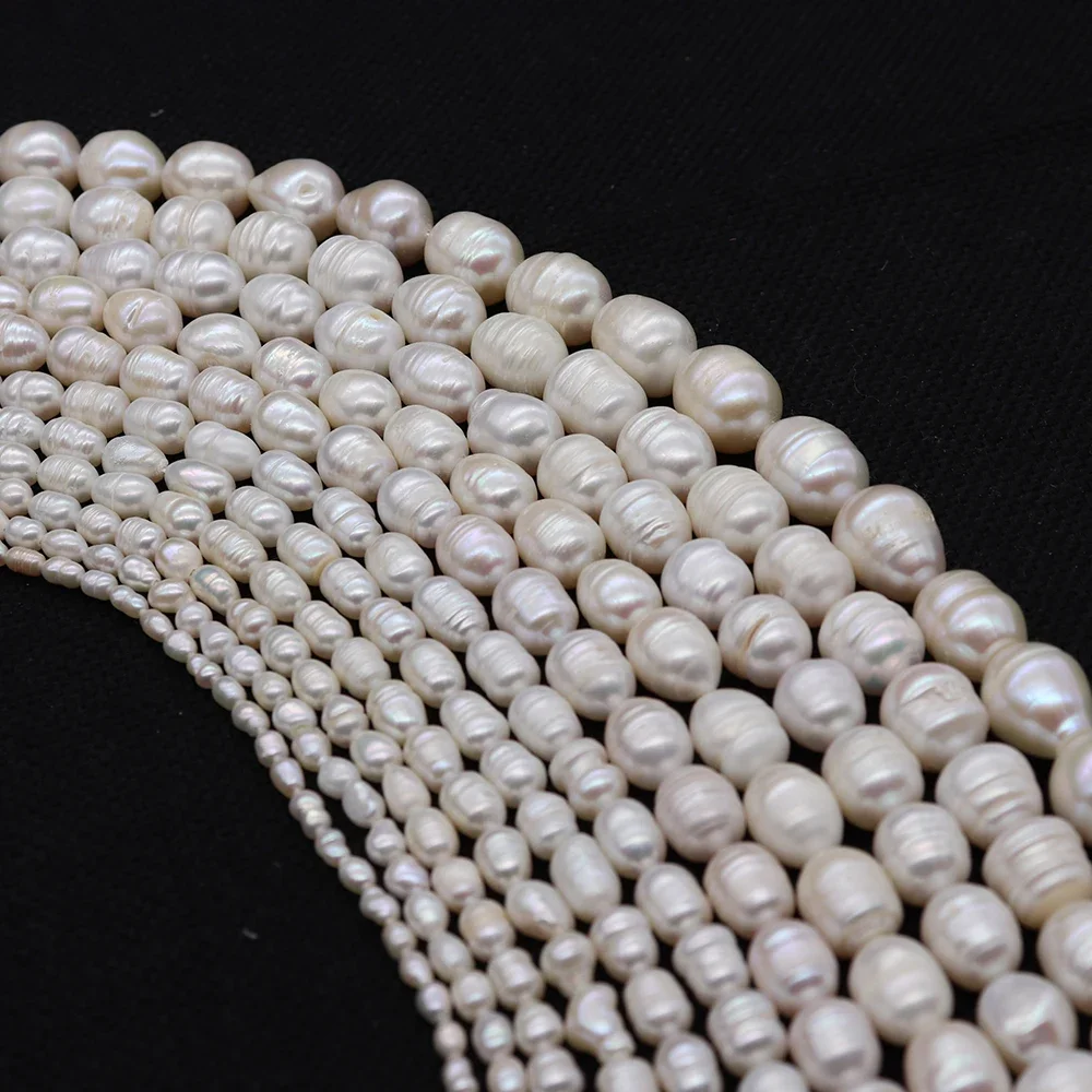 100% Natural Freshwater Pearls 2-3mm White Rice Shape Beads for Jewelry Making DIY Bracelet and Necklace Jewelry Accessories