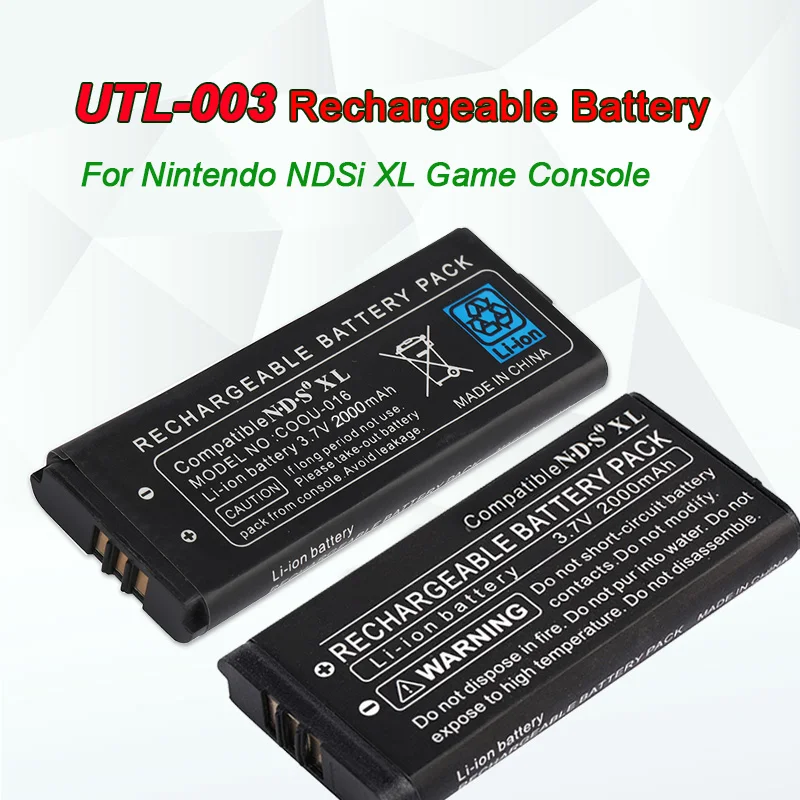 

Game Console Ndsi XL Rechargeable Battery UTL-003 3.7V NDSiXL Batteries for Nintendo N Dsi XL Games Machine Lithium Ion Cel