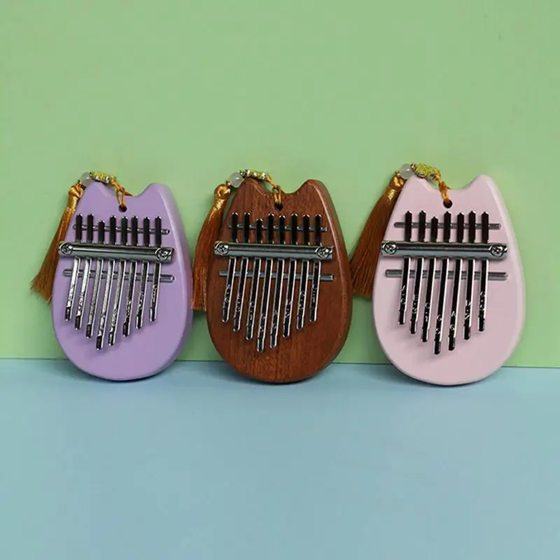 Mini Kalimba 8 Tasten Daumen Klavier tragbare Musik tastatur Musik instrumente mit Lanyard exquisite Geschenkset für Kinder Weihnachten