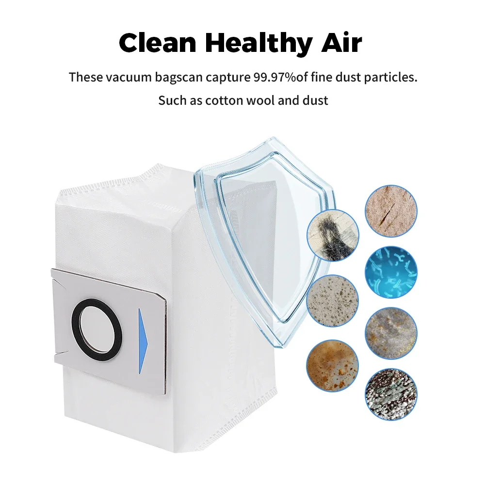 Für Ecovacs Deebot X1 OMNI/TURBO, T10 OMNI/TURBO/X1S PRO Staubbox, Hauptseitenbürste, Hepa-Filter, Mopp Lappen Staubbeutel Mopptücher Teile – Detail 34
