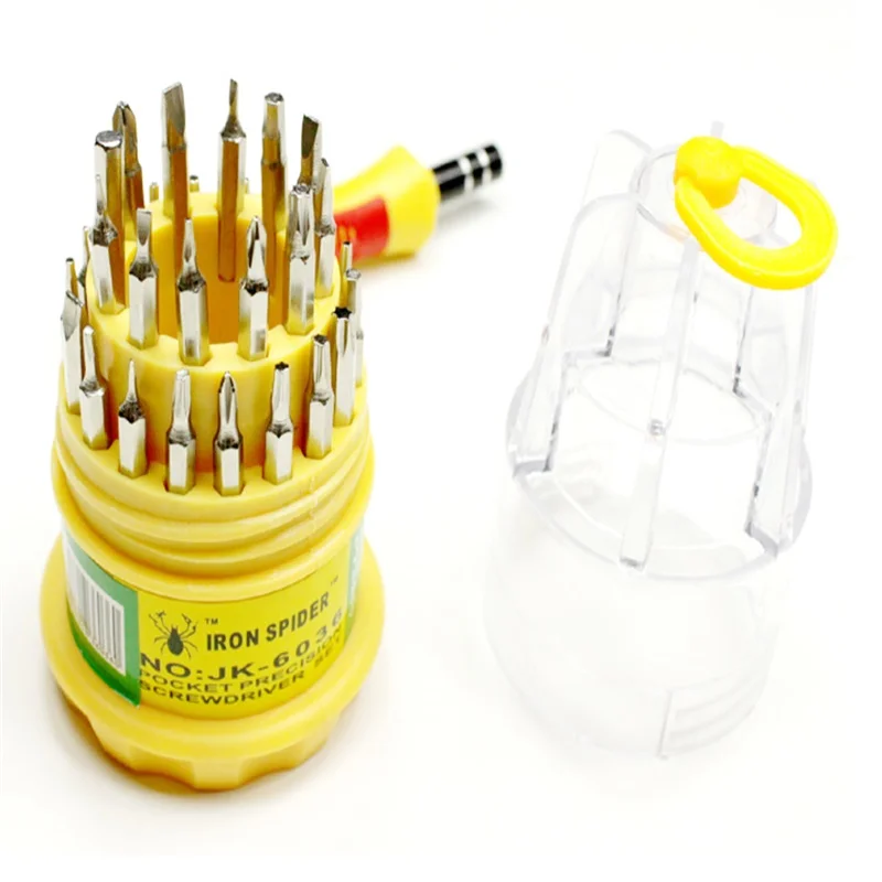 

Free Shipping (1 set) 31 in 1 Screwdriver Set HQ Tools Repair Open Cell Phone PC Notebook Jackly 6036 A