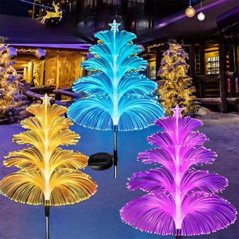 2/1Pcs  Solar Garden Outdoor Lights, Multiple Color Switching, Upgraded Model Decorative Waterproof Jellyfish Light Yard Patio