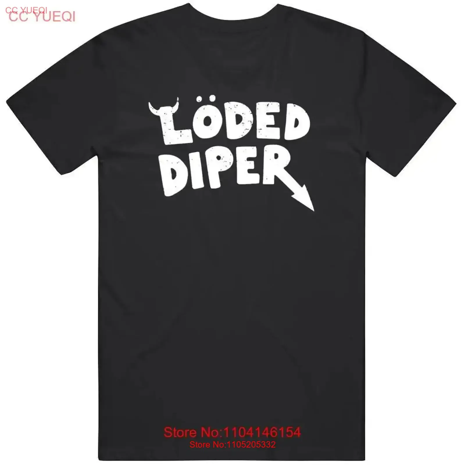 Loded Diper T Shirt vintage Washed Comfortable Top For Everyday Wear homme Stylish graphic fashion Slightly Casual Stretched