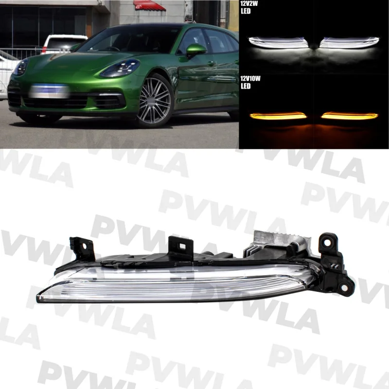 

For Porsche Panamera 2018 2019 2020 Left Side Front LED DRL Daytime Running Light Lamp Assembly