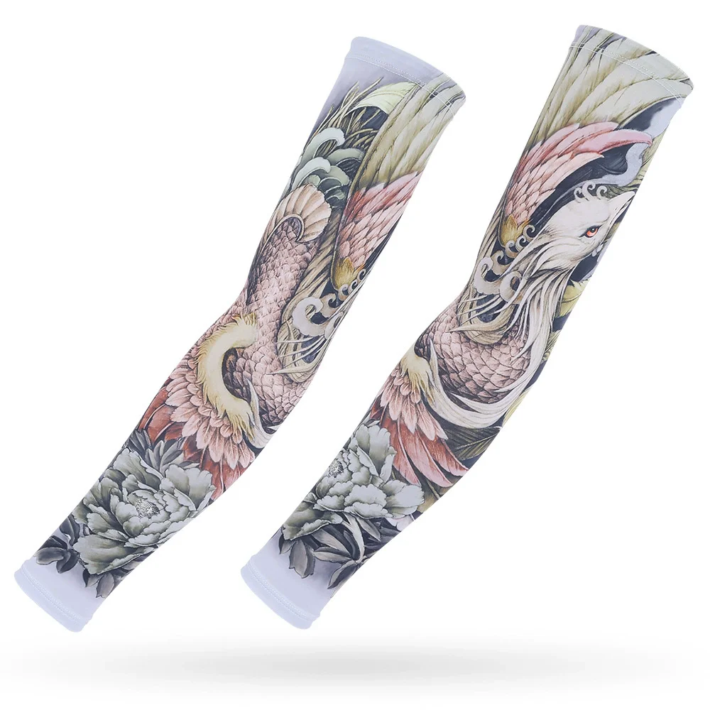 Quick-dry Sunscreen Outdoor Sports Compression Arm Sleeve Elastic Plus Size Tattoo Sleeves Cycling Fishing Running Arm Cover