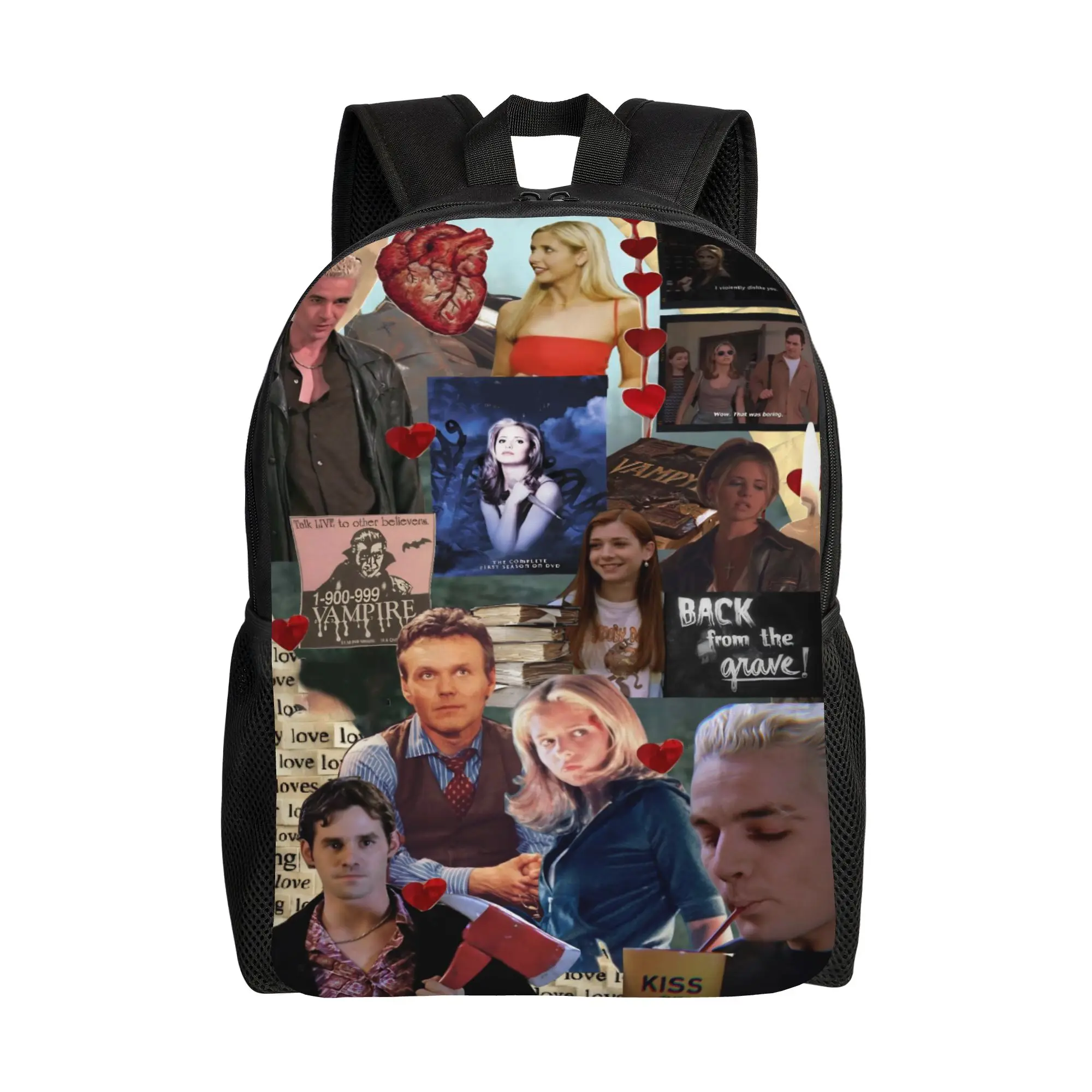 Buffy the Vampire Slayer Backpack for Men Women Casual High School Hiking Travel Daypack Horror Movie College Canvas Bags Gift