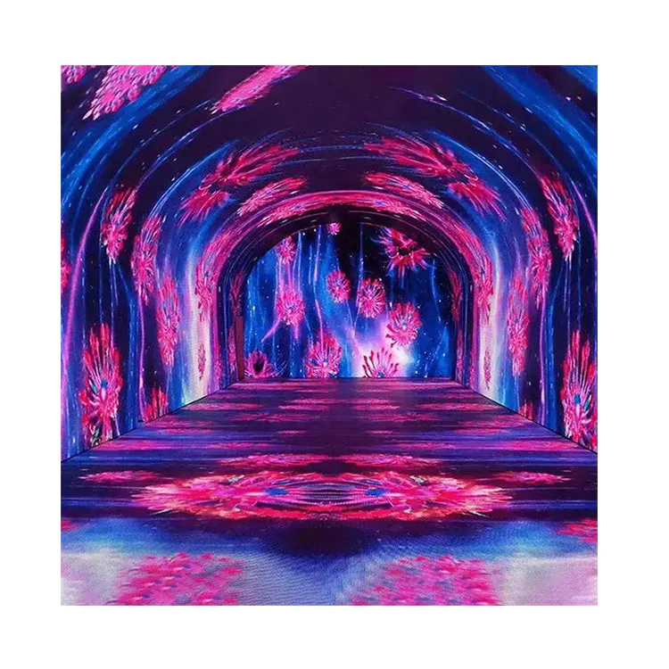 3D Magic VR Immersive LED Tunnel Screen Flexible Curved LED Display Space Time Tunnel Screen