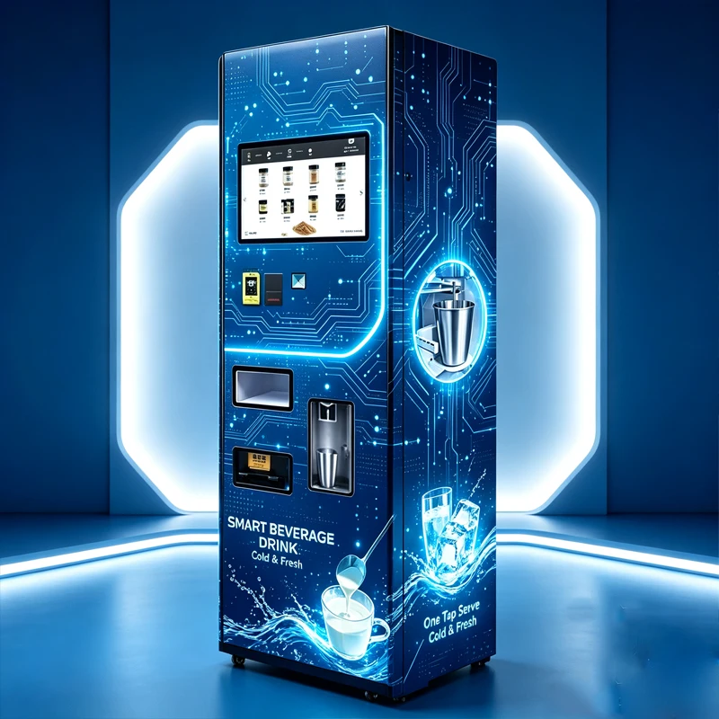 Beverage Station Vending Machine Touch Screen Smart Automatic Multi Flavor Drink Dispensing Equipment Customized