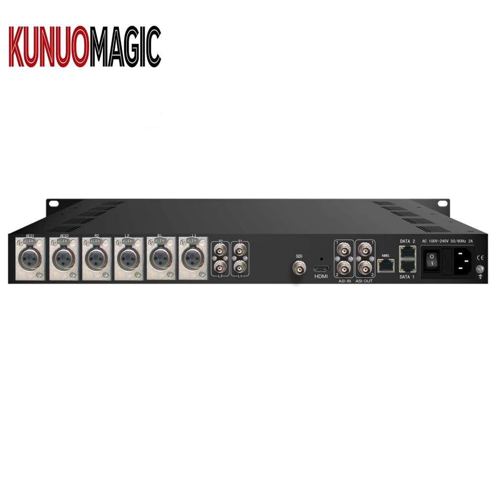 H.265 HEVC Hardware Encoder Platform with 2 Stereo Pairs of Audio Encoding 1080P HD Input Rack Mount Metal Enclosure
